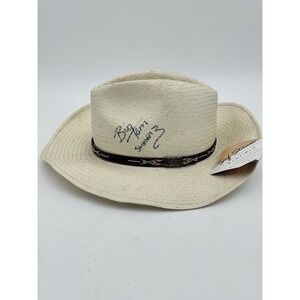 Big‎ Tom Survivor Autographed Cowboy Hat Sz M Doreman Pacific Sof-Straw USA